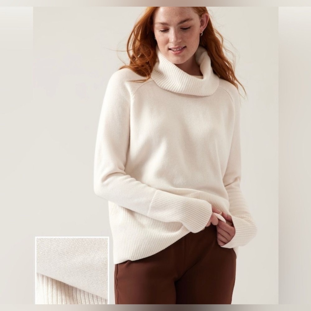 NWT Athleta Magnolia White Alpine Turtleneck Size 1X